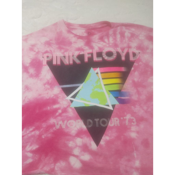 Women's Unbranded Pink Floyd T-shirt, Size L, Pink Tie Dye - Picture 6 of 8